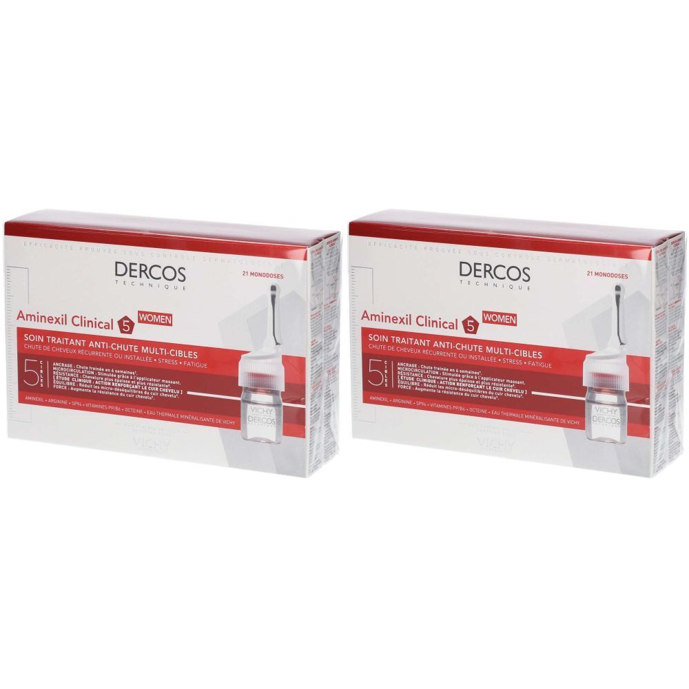 VICHY Dercos Technique Aminexil Femme Clinical 5 - Traitement Anti-Chute 21 x 6 ml Ampoule(S) 2x21x6