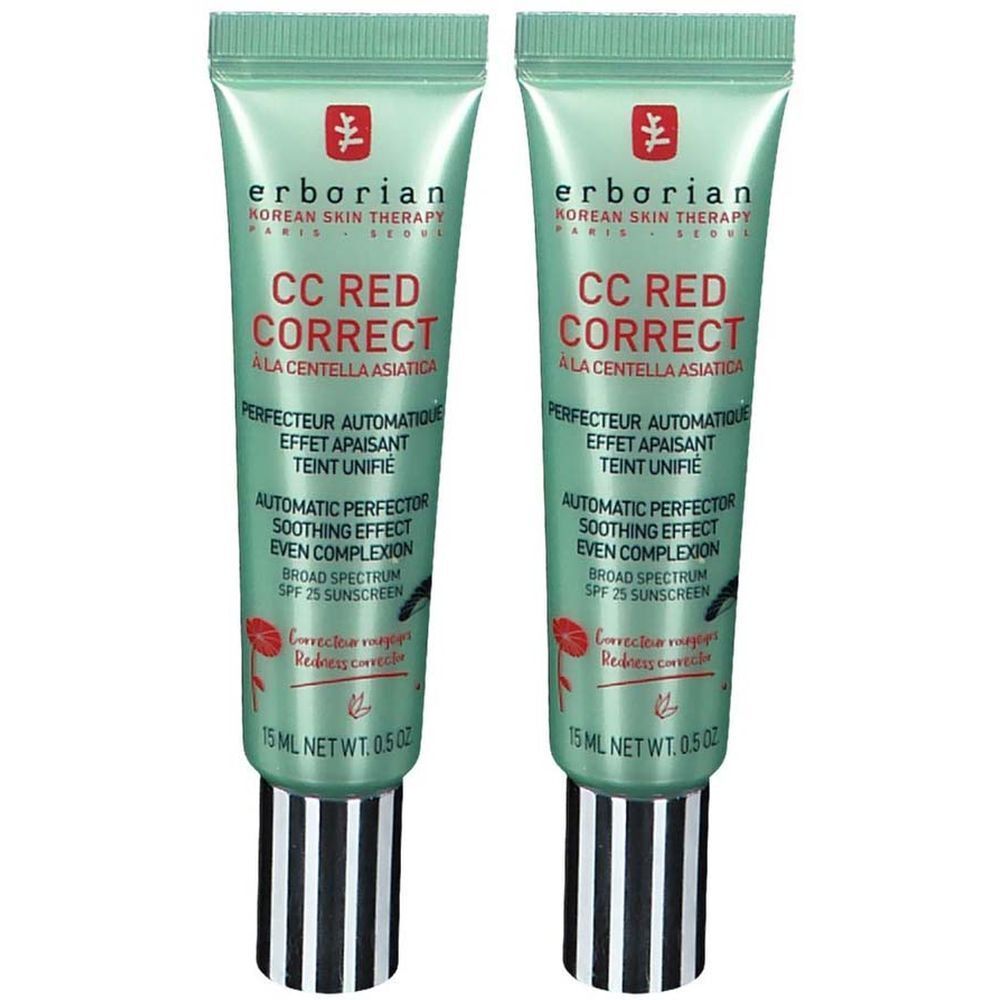 erborian CC Red Correct crème anti-rougeurs Crème 2x15 ml