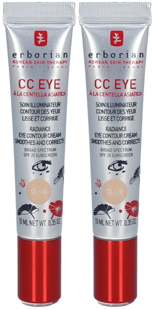 erborian CC EYE Crème Contour des Yeux clair Maquillage 2x10 ml