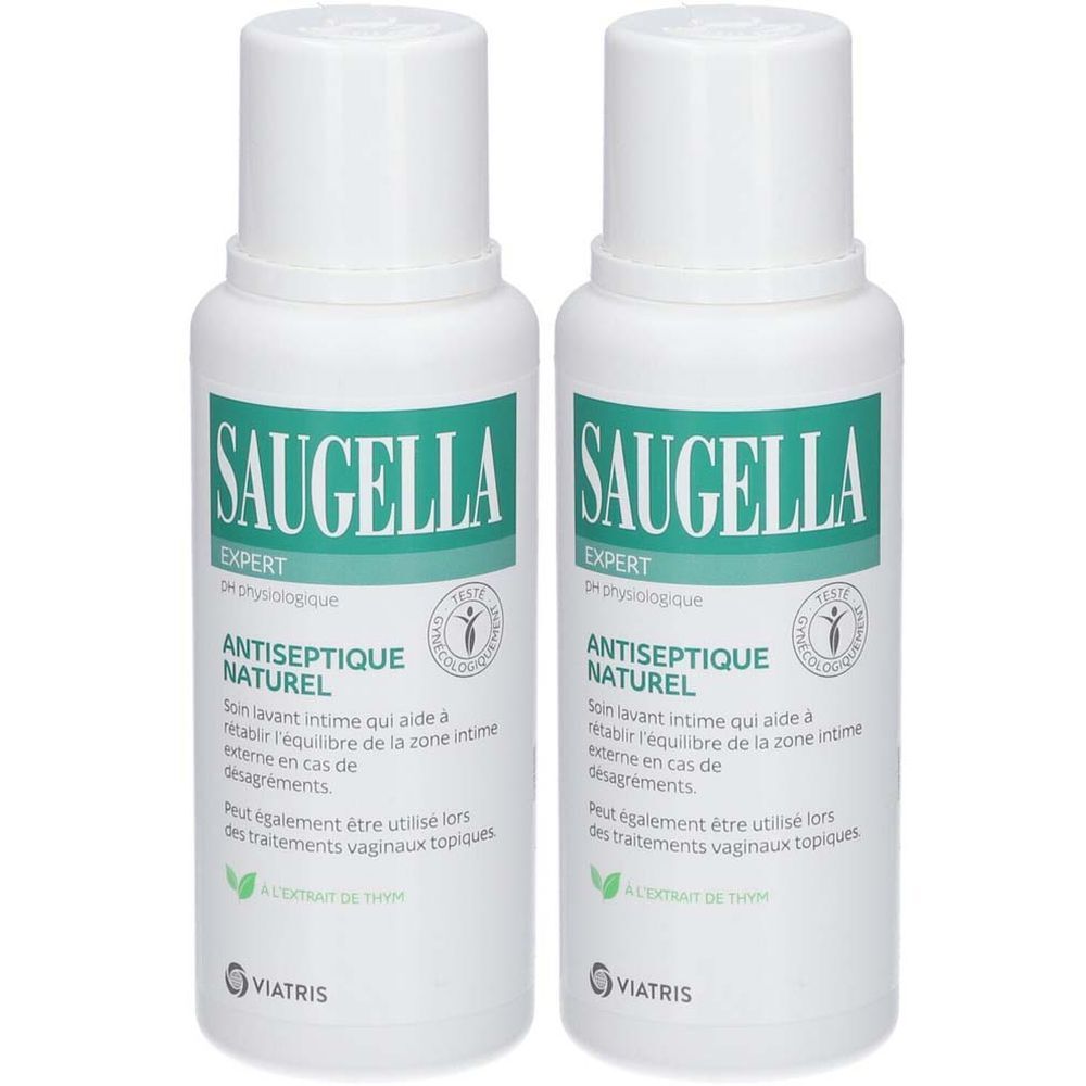 Saugella Ligne Verte Solution Antiseptique 2x250 ml Émulsion