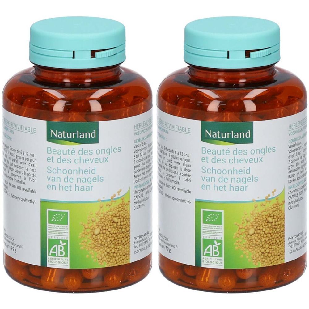 Naturland Levure de bière Revivifiable Bio - Végécaps 2x150 pc(s) Capsule(S)