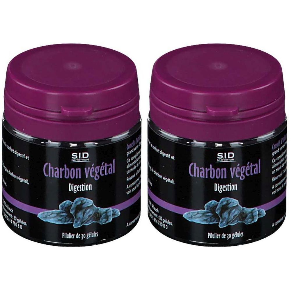 S.I.D Nutrition Charbon végétal 2x30 pc(s) Capsule(S)