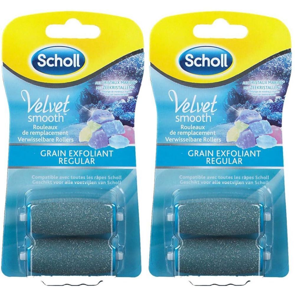 Scholl Velvet smooth râpe pédicure recharge cristaux de diamants Exfoliant 2x2 pc(s) Lime