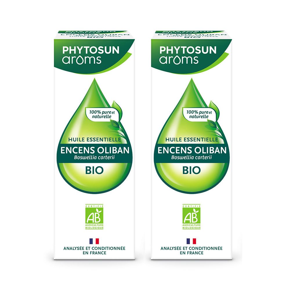 PHYTOSUN arôms Encens Oliban Huile Essentielle BIO -10%* avec le code : AP1026 2x5 ml Huile