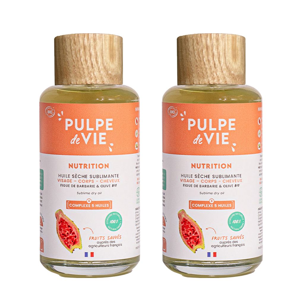 PULPE DE VIE Huile sèche multi-usages 2x100 ml Gel(S)