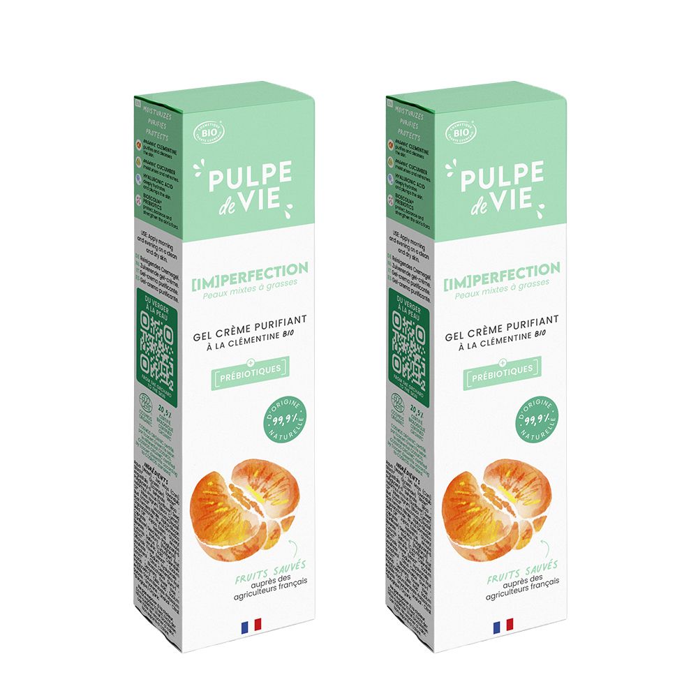 PULPE DE VIE Crème visage purifiante 2x40 ml Crème Pour La Peau