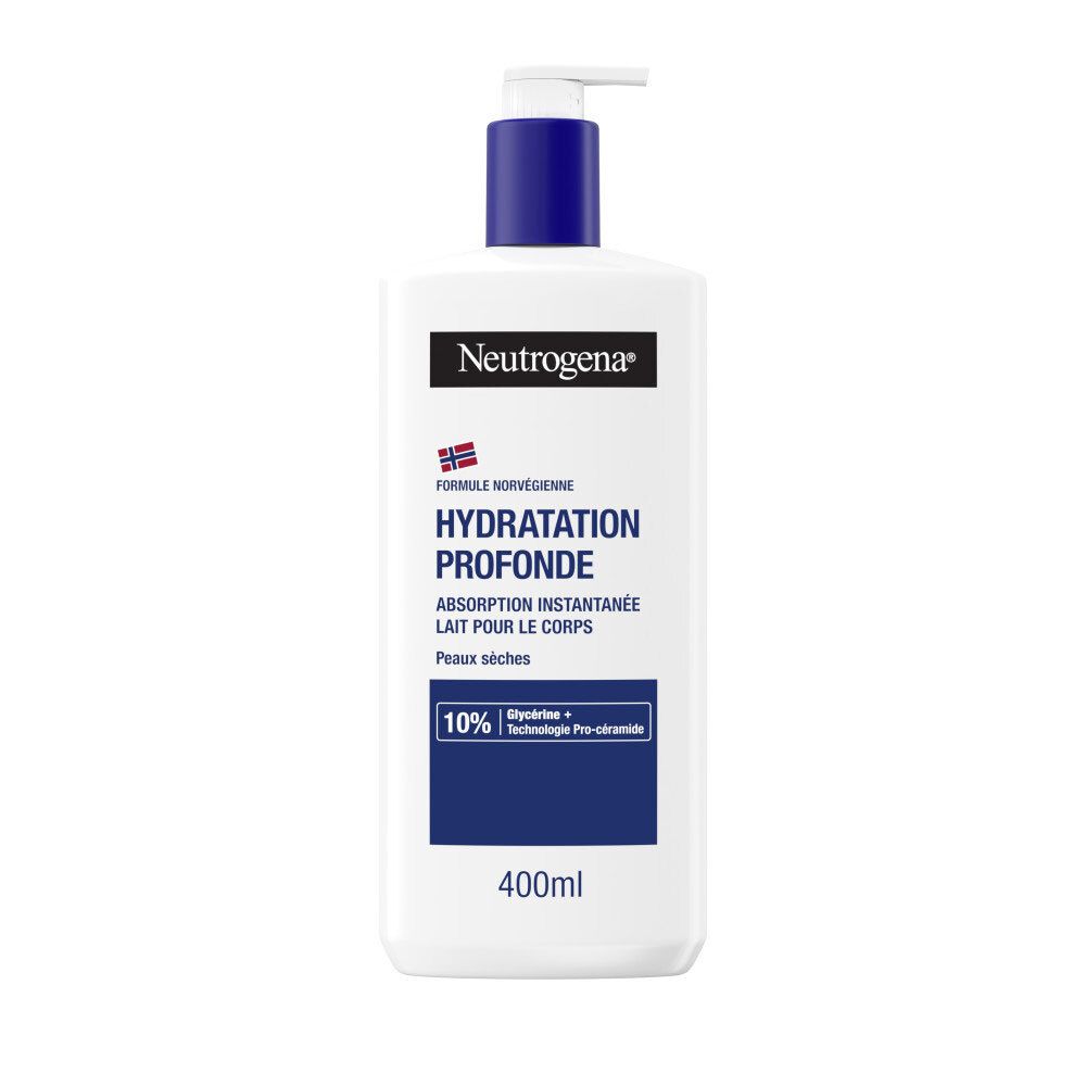 Neutrogena Formule Norvégienne Lait Corps Hydratation Profonde Absorption Rapide Peaux Sèches 400 Ml