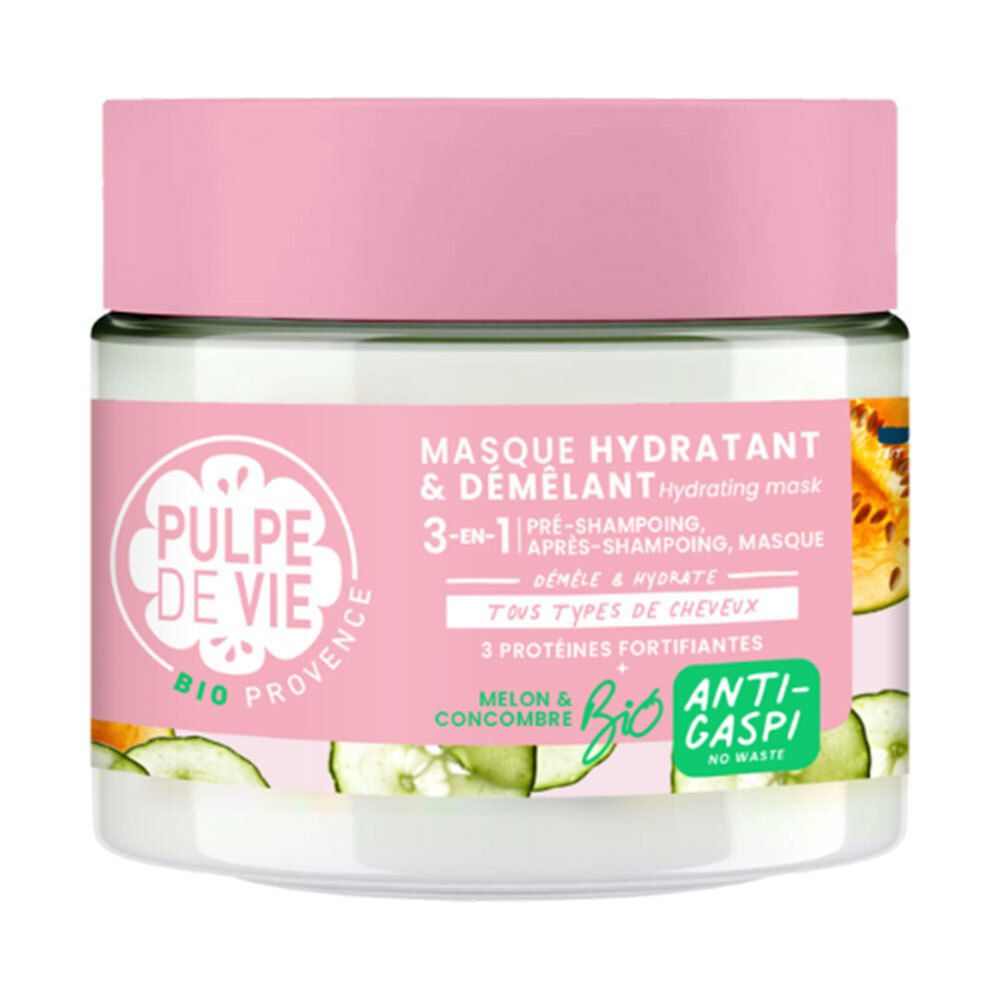 PULPE DE VIE Masque 3-en-1 hydratant & démêlant 300 ml Masque(S) Pour Le Visage