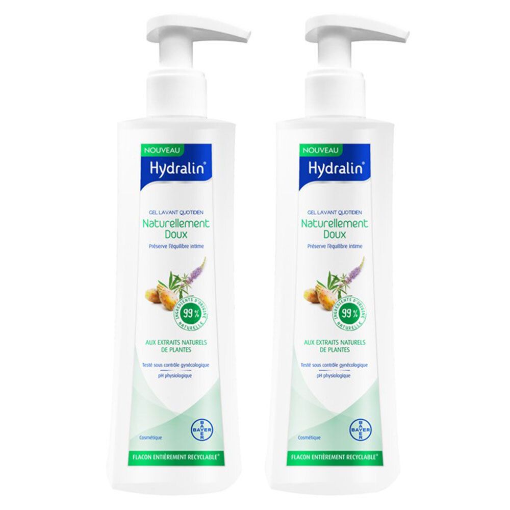 Hydralin® Naturellement Doux Gel Lavant Quotidien Intime 2x400 ml