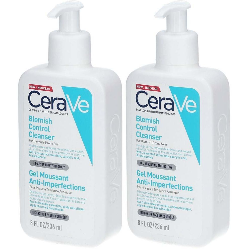 CeraVe Gel Moussant Anti-Imperfections 2x236 ml gel(s)