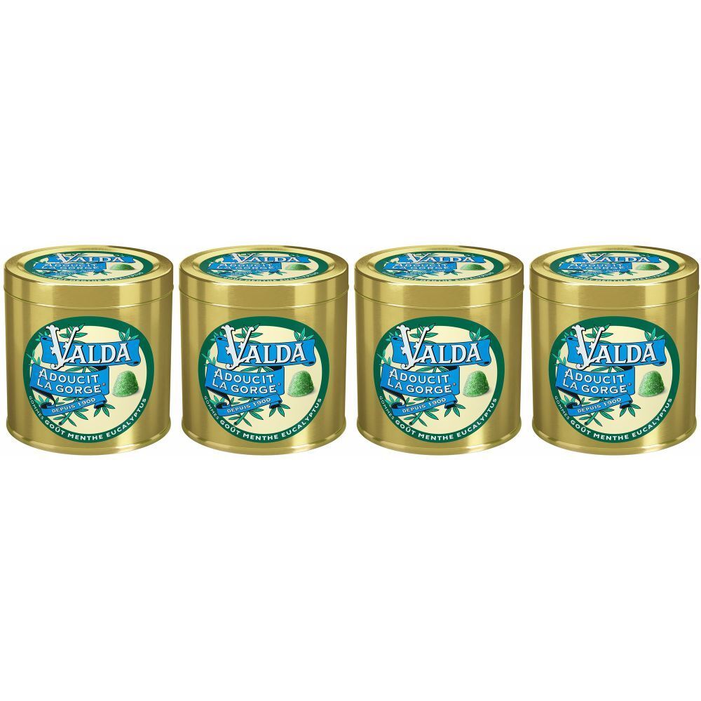 Valda Gommes Menthe Eucalyptus Adoucit La Gorge 140g Gummies 4x140 g