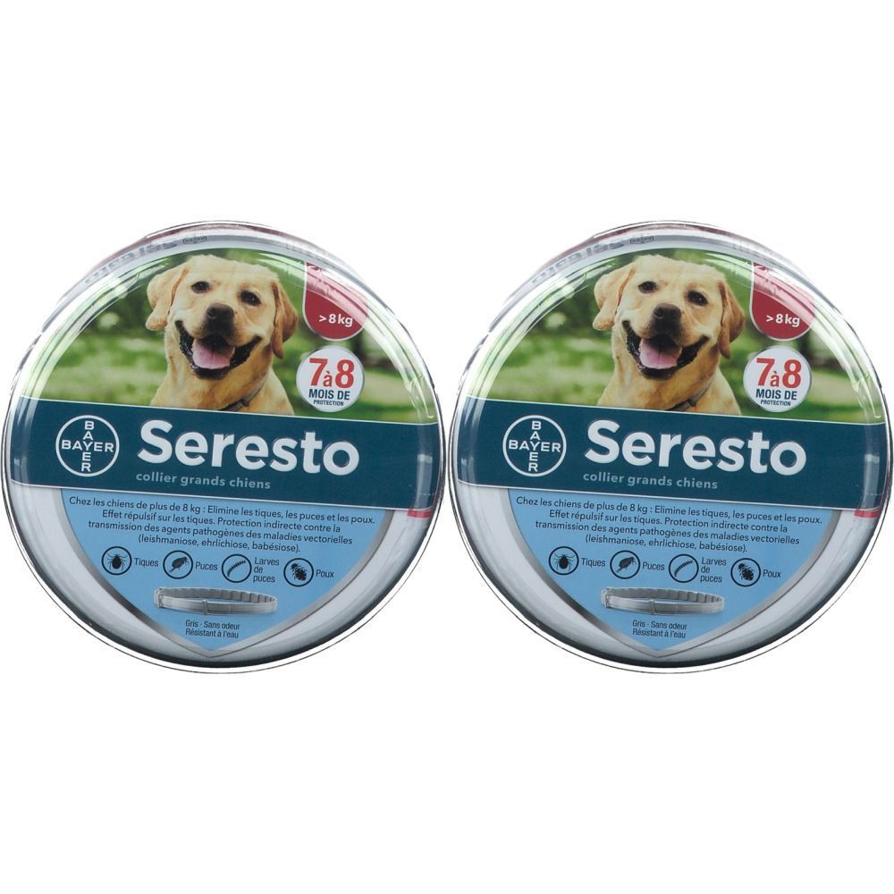 Seresto collier grands chiens 2x1 pc(s) Collier(S)