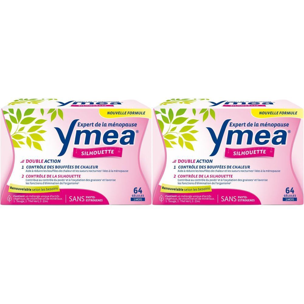 Ymea Ménopause Bouffées de Chaleur et Silhouette 2x64 pc(s) Capsule(S)