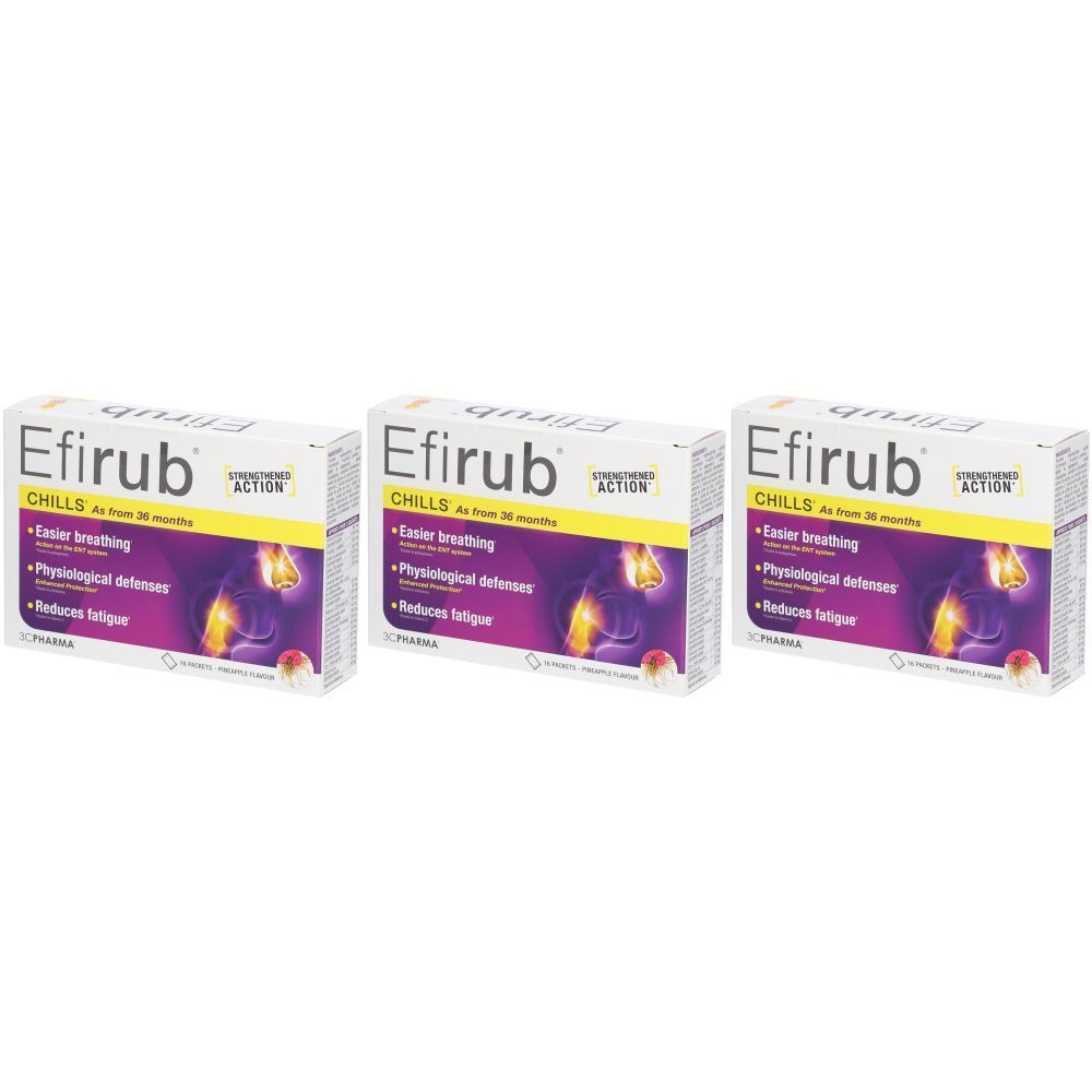 3C Pharma Efirub Saveur Ananas 3x16 pc(s) Sachet(S)