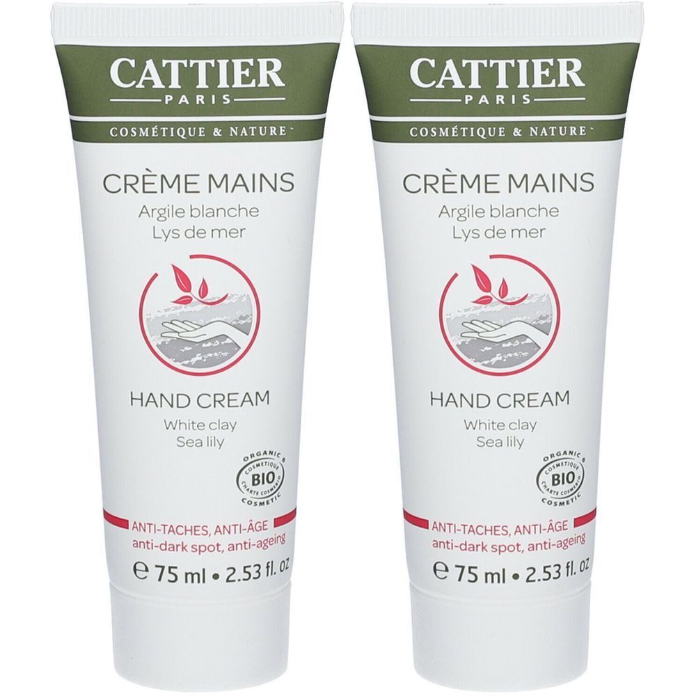 Cattier Crème mains anti-taches & anti-âge 2x75 ml