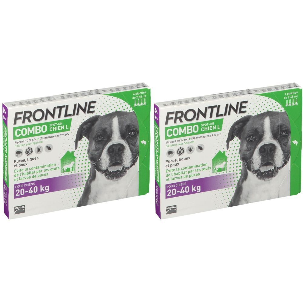 Frontline® Combo® Spot-On Chien L 20-40 kg 2x4 pc(s) pipette(s) unidose(s)