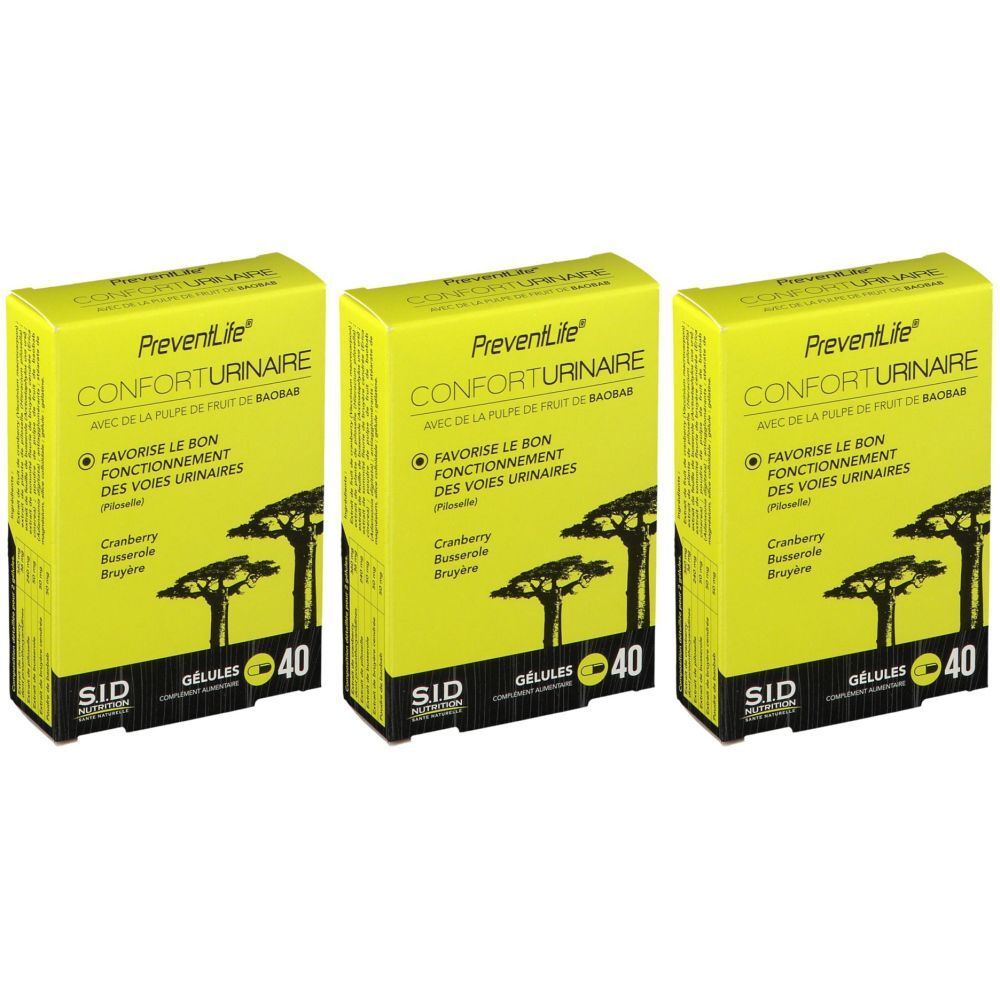 SID Nutrition Preventlife Confort urinaire 3x40 pc(s) Capsule(S)