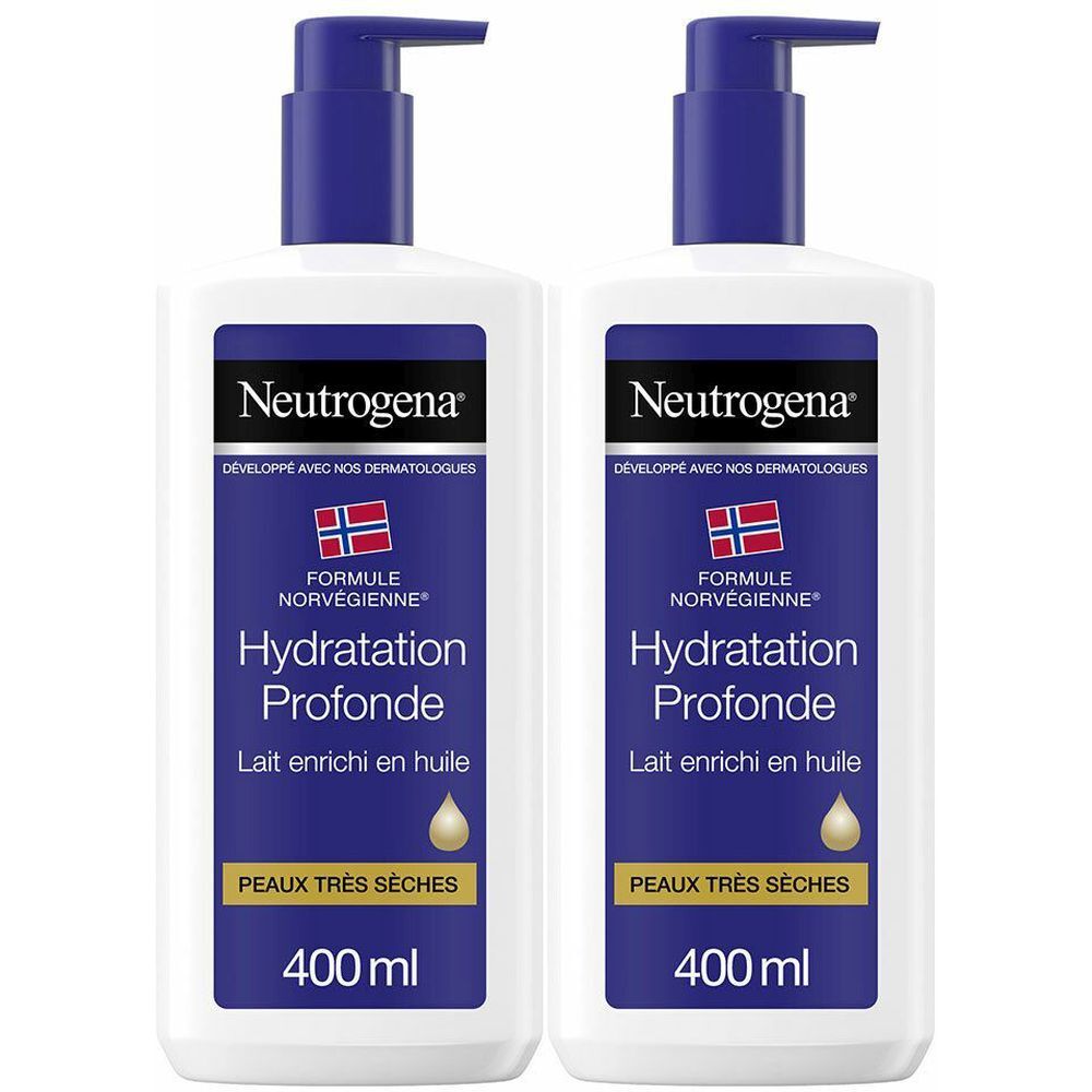 Neutrogena® Formule Norvégienne® Hydratation Profonde Lait Enrichi en Huile 2x400 ml lait