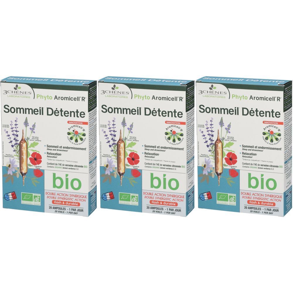 3 Chênes Phyto Aromicell’R Sommeil Détente 3x200 ml Solution Orale