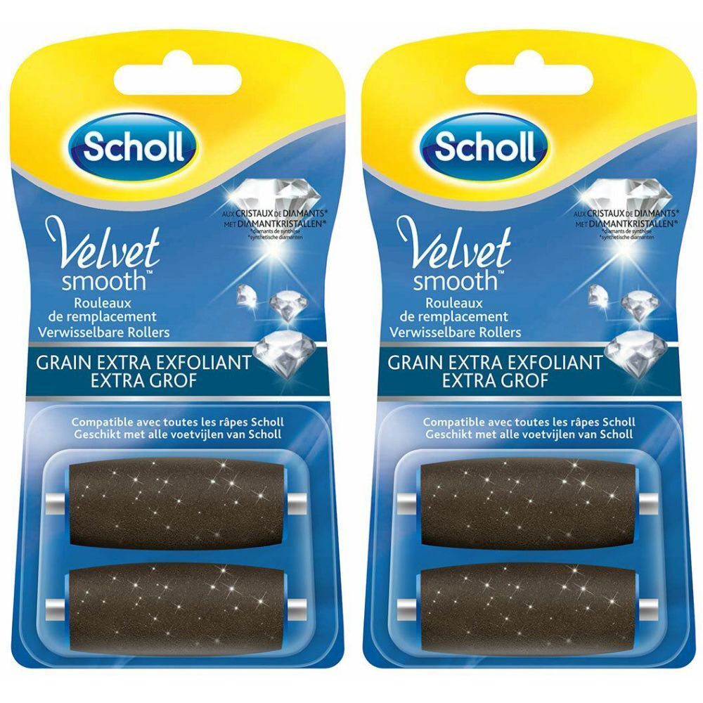Scholl® Velvet smooth râpe pédicure recharge cristaux de diamants extra Exfoliant 2x2 pc(s)