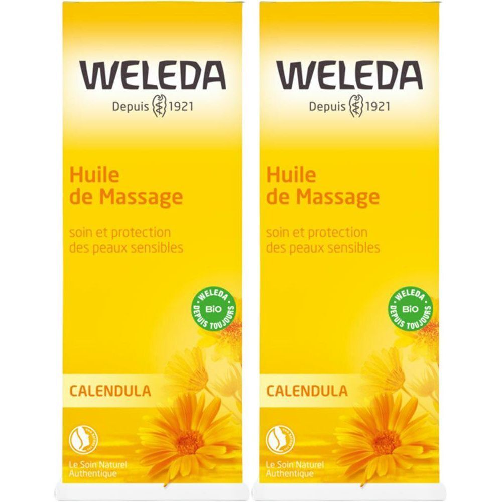 Weleda Huile de Massage au Calendula De 2x100 ml