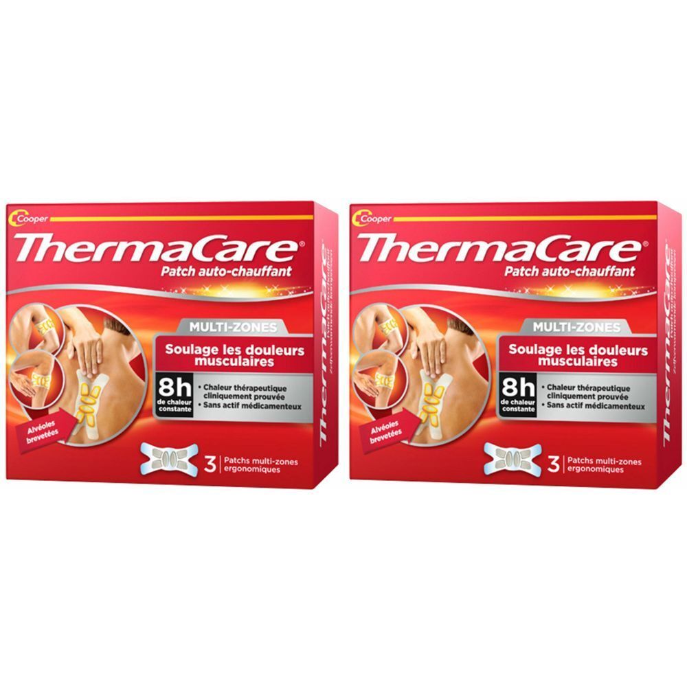 Thermacare Patch Auto-Chauffant Zones ciblées - Boîte de 3 2x3 pc(s) Pansement(S)