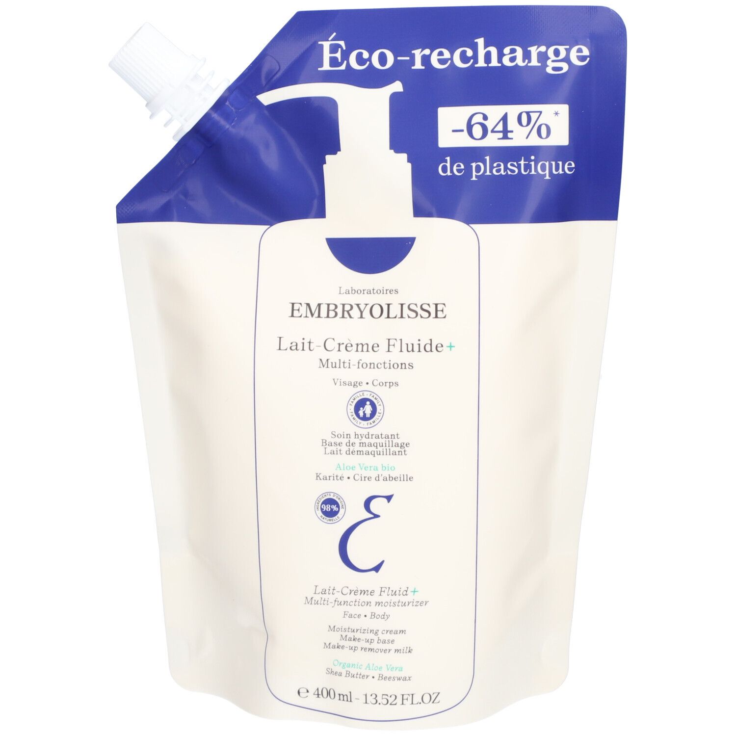 Embryolisse Lait-Crème Fluide+ Éco-Recharge Crème 400 Ml