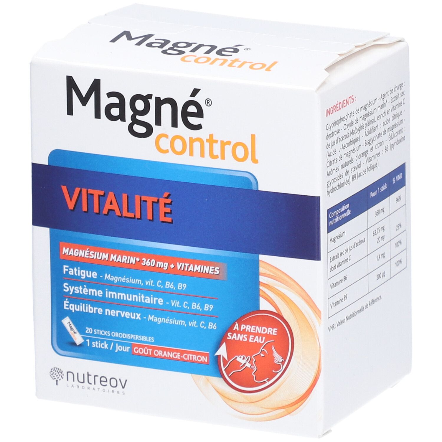 Nutreov Magné Control Vitalité Magnésium Marin Et Vitamines Sachet(S) 20 Pc(S) Enfants