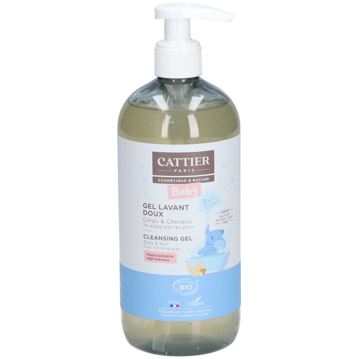 Gel de Bain Bébé Cattier Doux Bio - Nettoyant Corps et Cheveux - 500 ml - Image 5