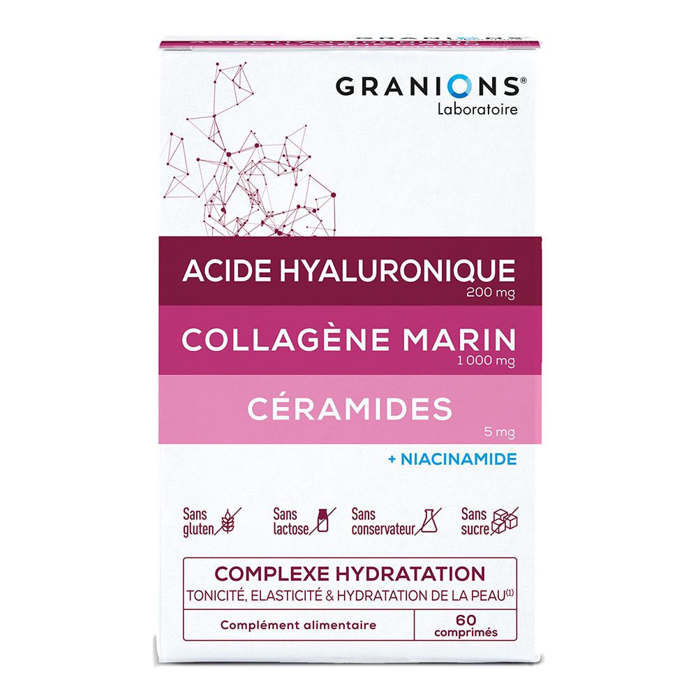 Laboratoire Des Granions Granions Collagène Marin Acide Hyaluronique Céramides + Niacinamide Comprimé(S) 60 Pc(S) Enfants