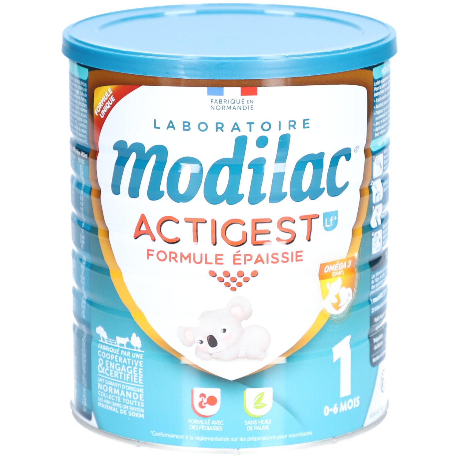 MODILAC Poudre Lait Bébé Actigest Formule Epaissie 0 - 6 Mois 800 g Lait