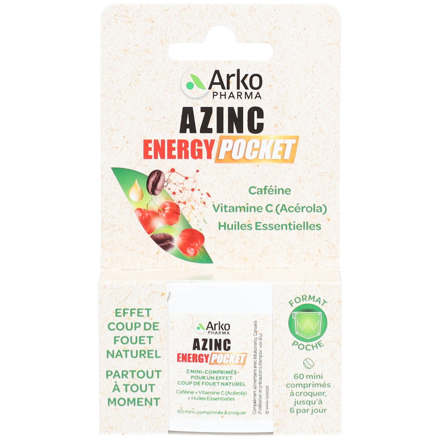 Azinc Arkopharma Energy Pocket Comprimés Sublinguaux 60 Pc(S)