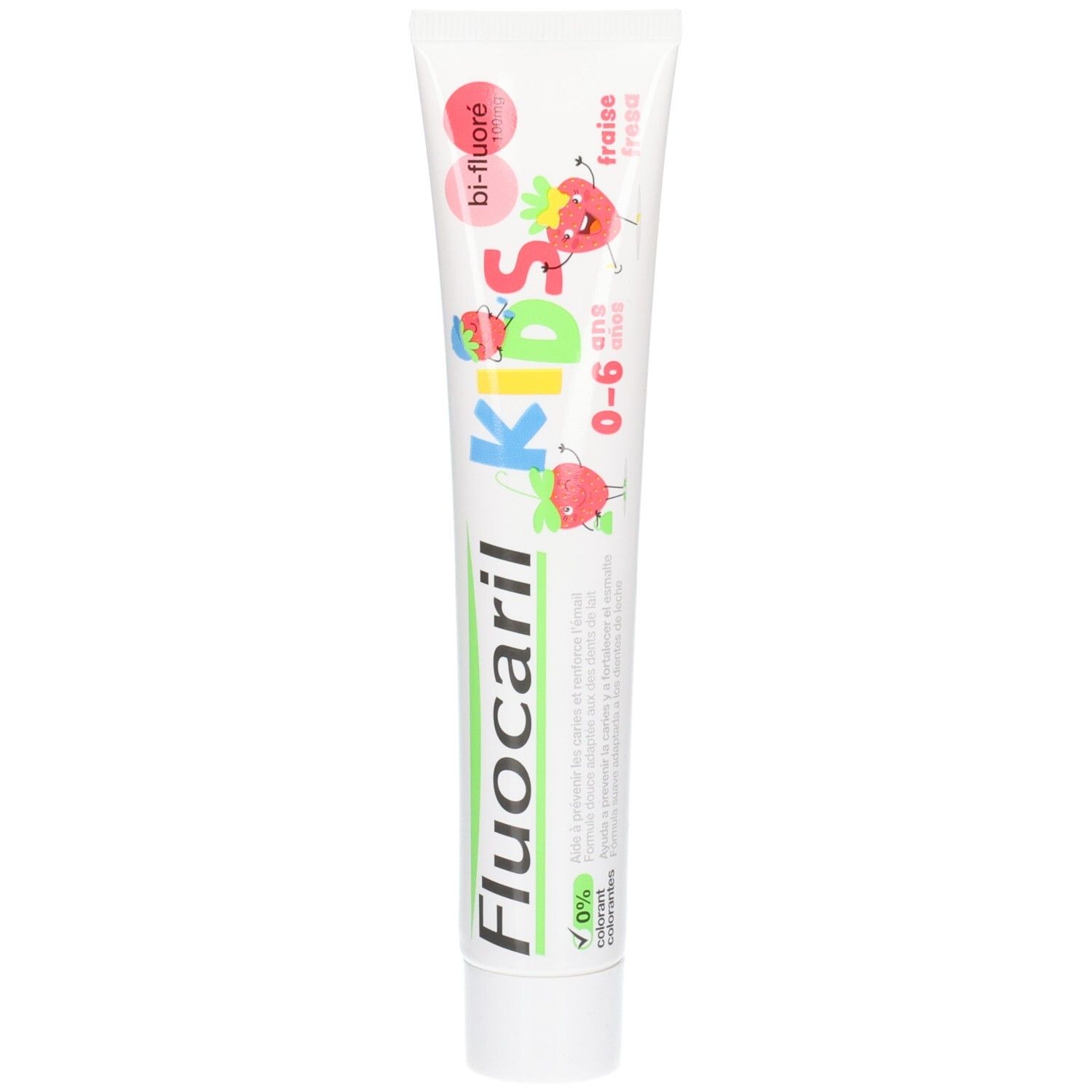 Fluocaril Kids Dentifrice Bi-Fluoré 0-6 Ans Fraise 75 Ml - Image 3