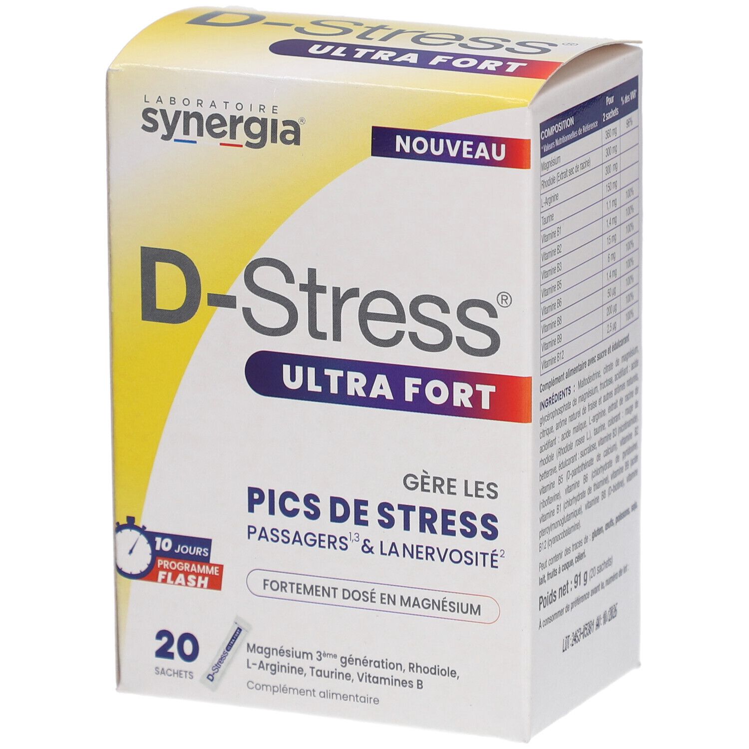 Synergia D-Stress Ultra Fort 20 pc(s) Sachet(S)