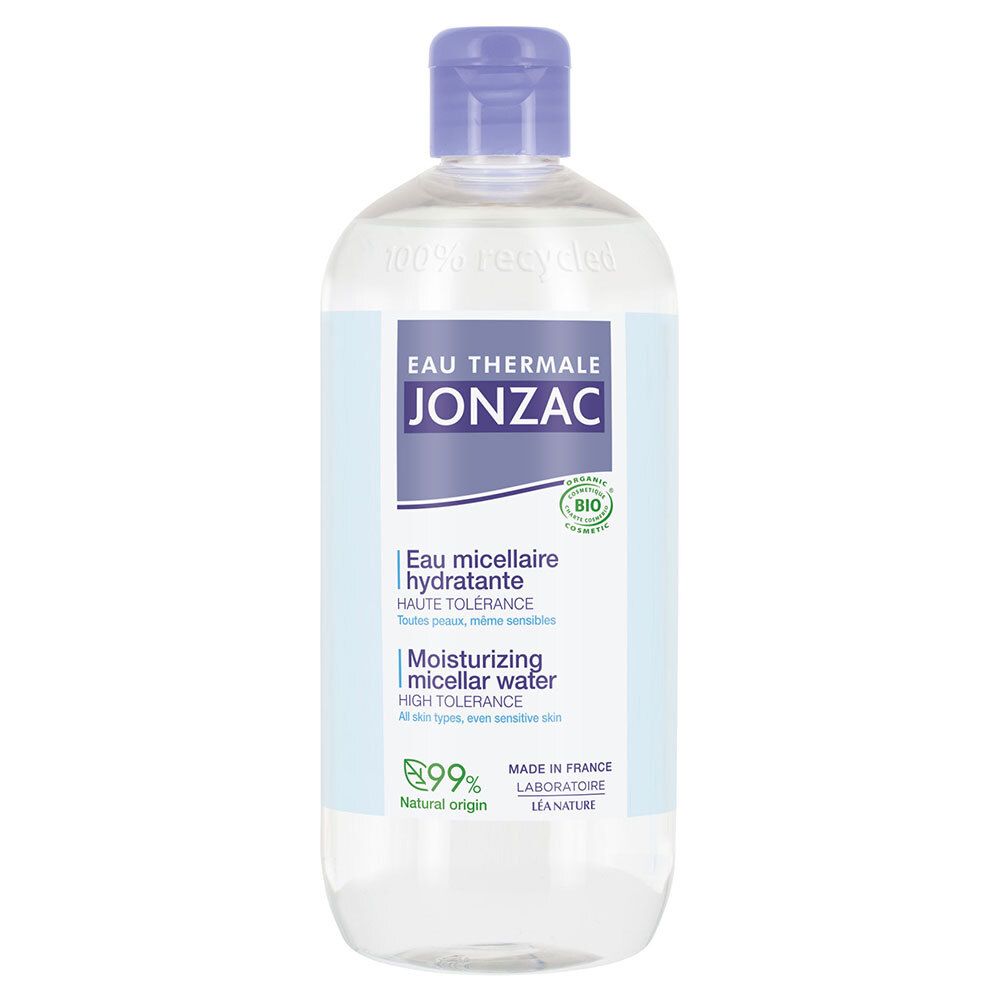 Jonzac Eau Micellaire Hydratante Bio Tous Types de Peaux 500 ml Eau Pour Le Visage