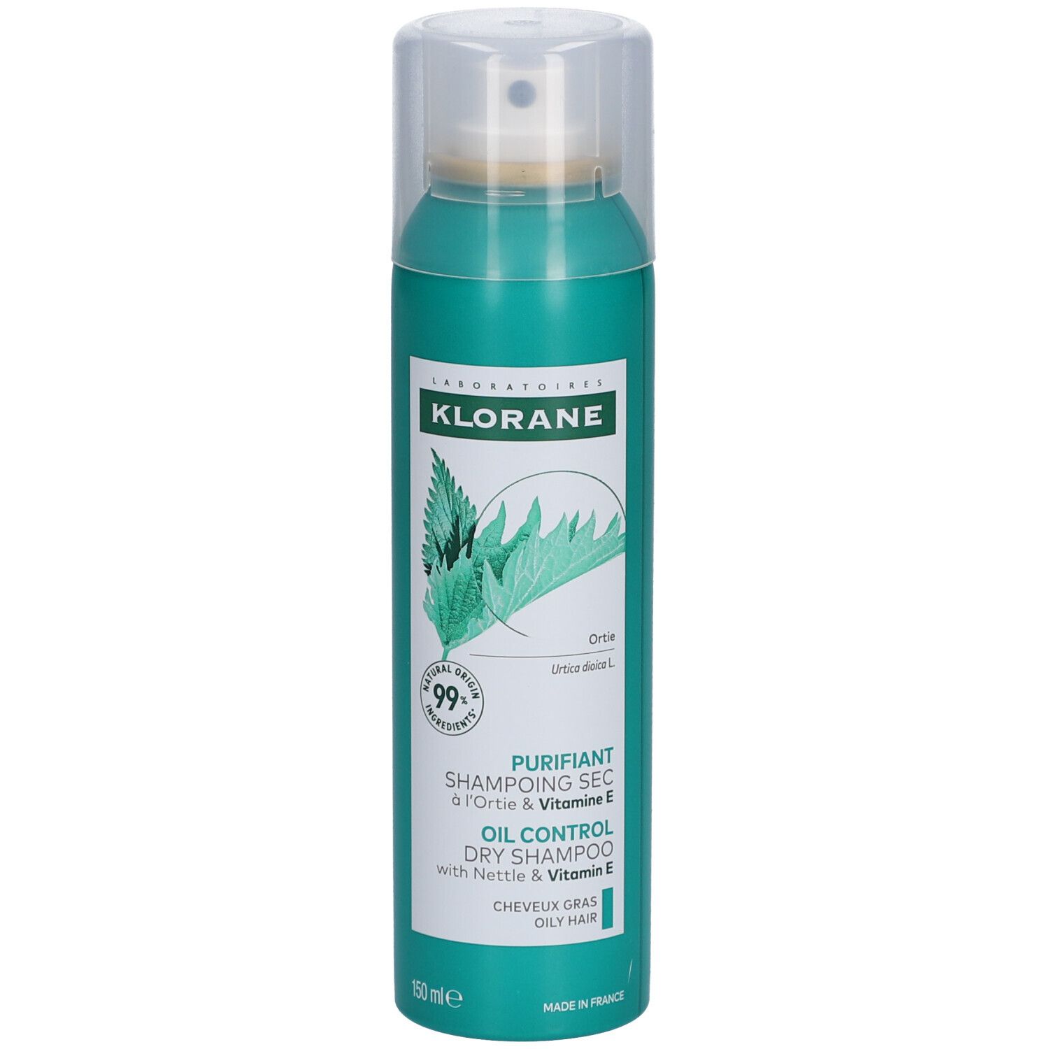 Klorane Shampooing Sec Ortie + Vitamine E Crème 150 Ml