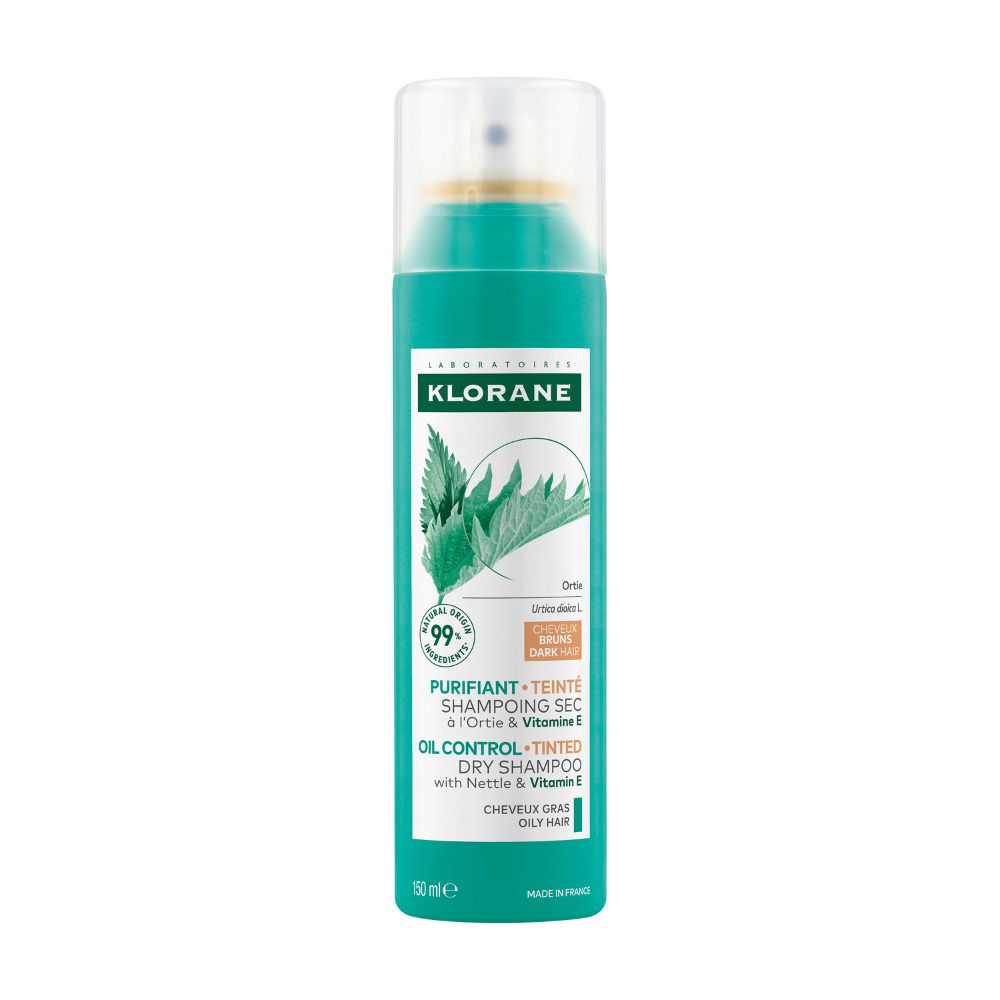 Klorane Klorane® Shampooing Sec À L'ortie & La Vitamine E Pour Cheveux Foncés Crème 150 Ml