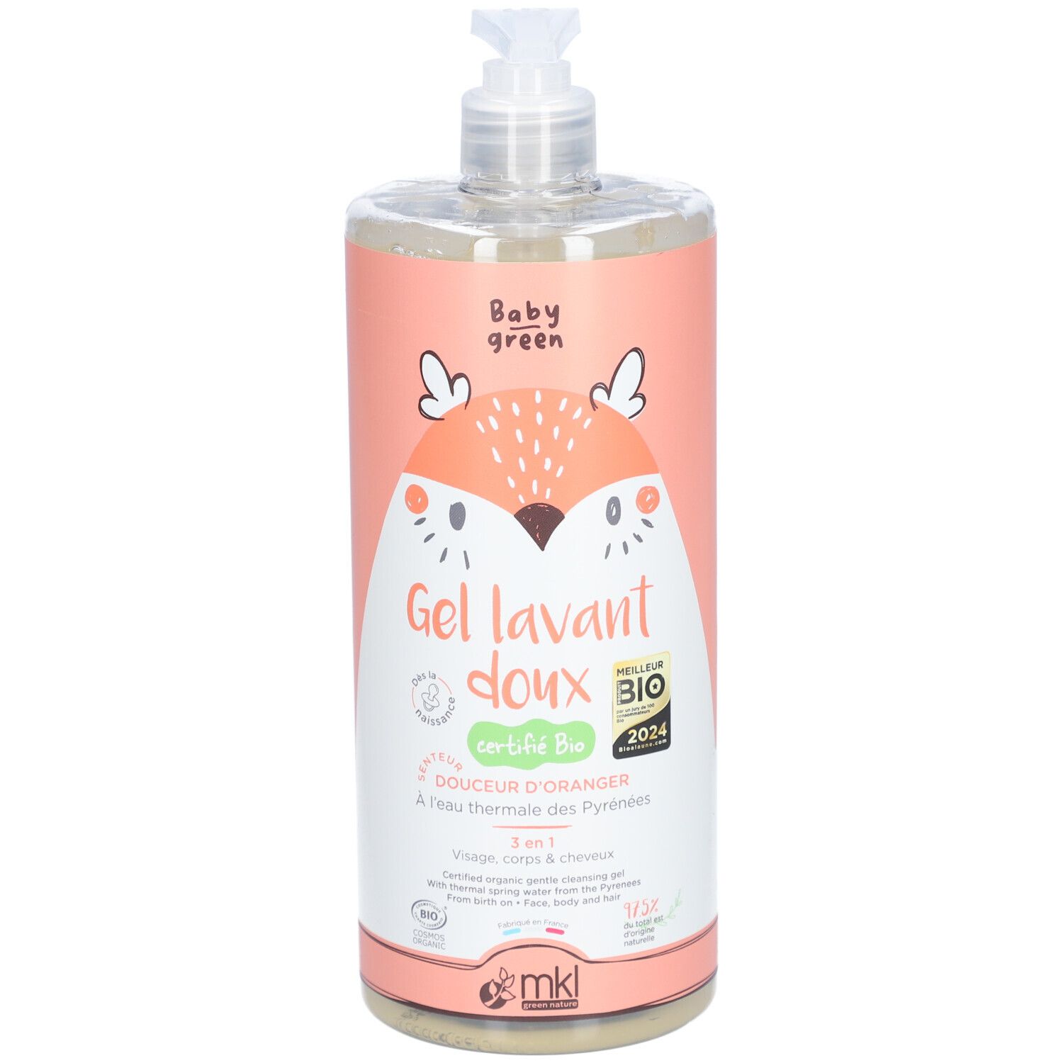 MKL Baby Green Gel Lavant Doux Douche 1000 ml