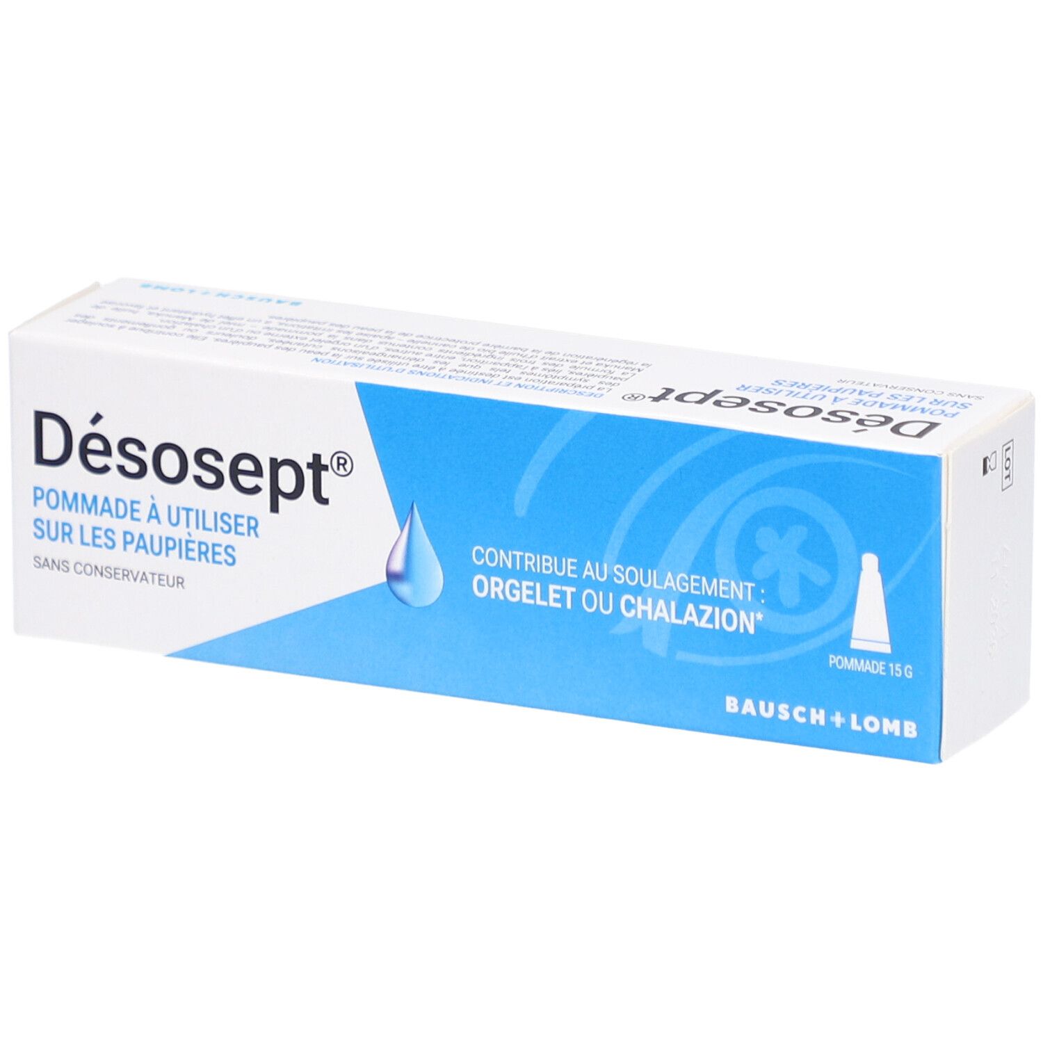 Bausch + Lomb Désosept Pommade Orgelet Ou Chalazion Ophtalmique 15 G - Image 1