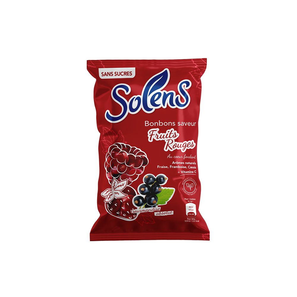 SOLENS Bonbons Saveur Fruits Rouges Sans Sucres 100 g Bonbon(S)