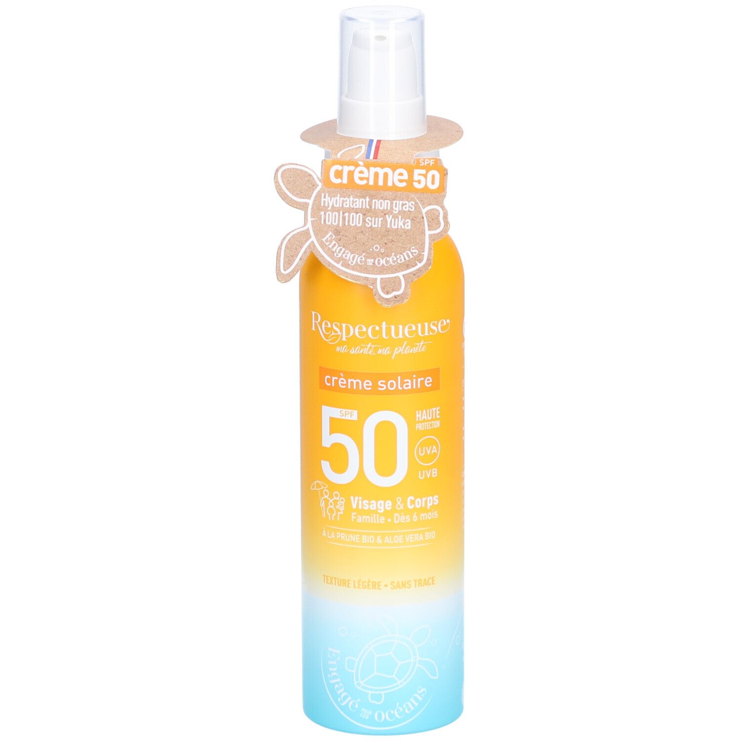 Respectueuse Crème Solaire SPF50 100 ml Crème Pour La Peau