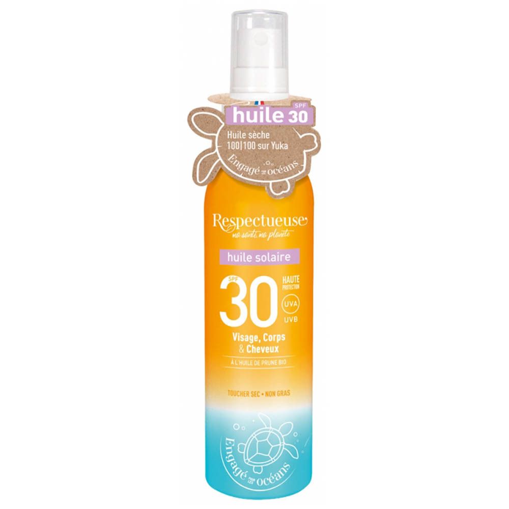 Respectueuse Huile Solaire SPF30 100 ml Huile