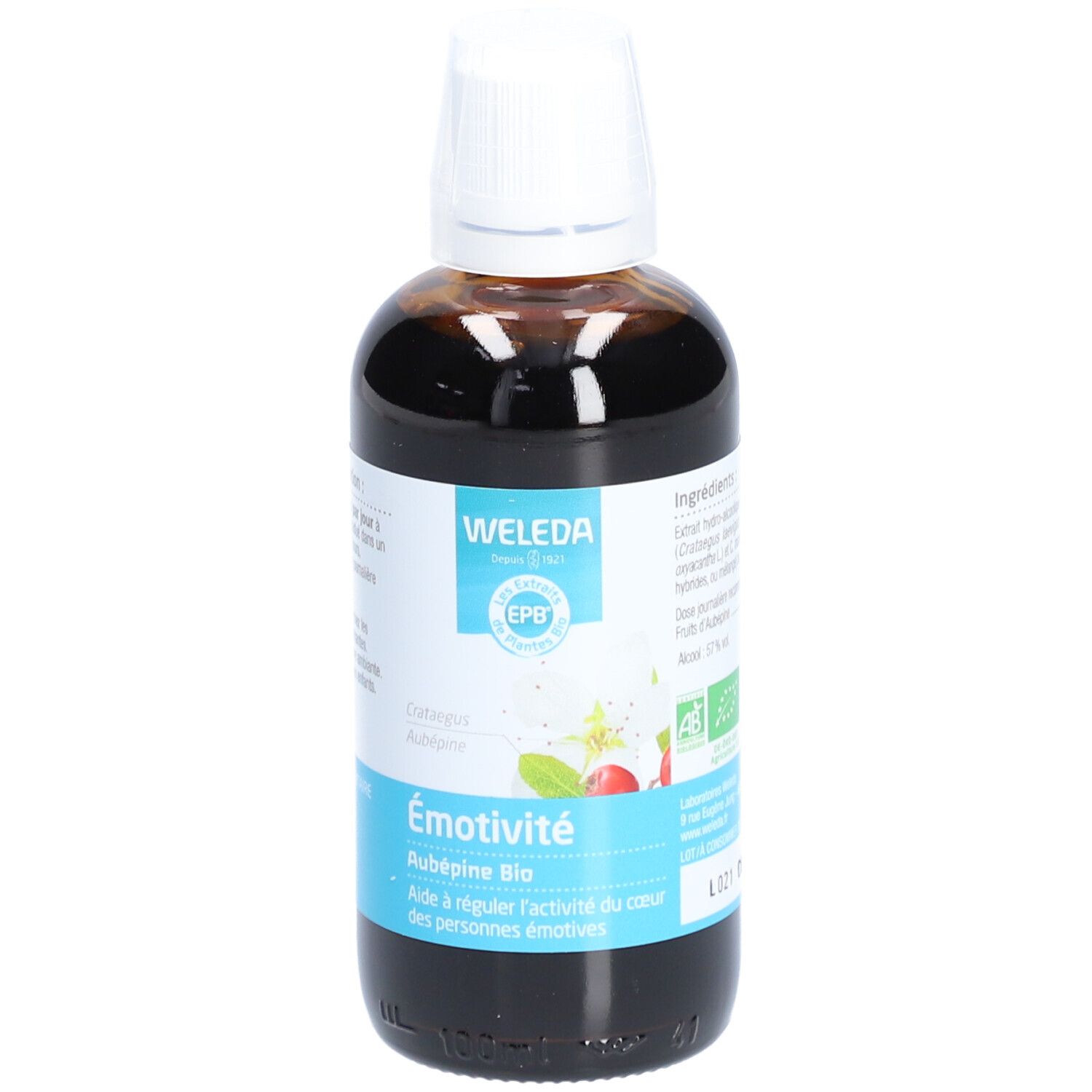 Weleda Extrait de Plante Bio Émotivité Aubépine 100 ml Solution Orale