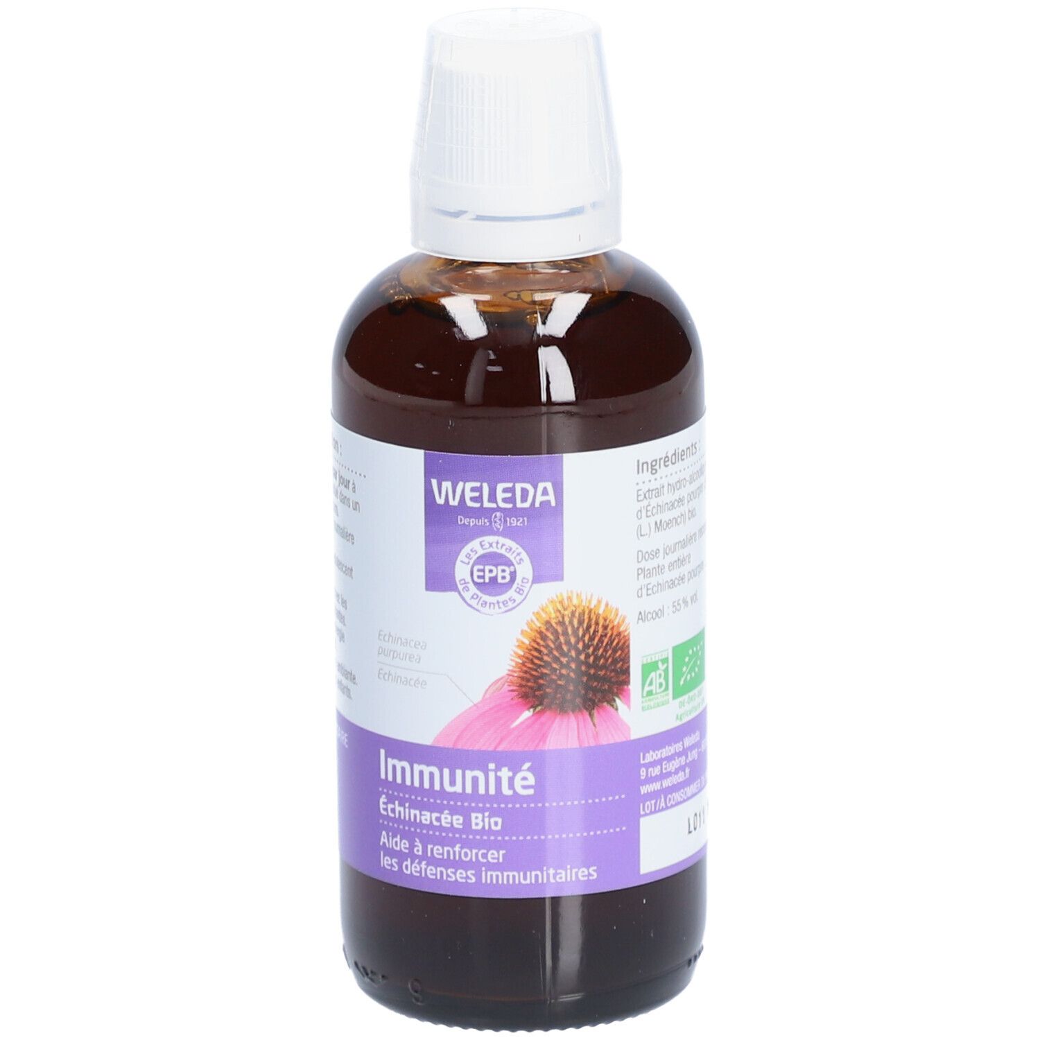 Weleda Extrait Végétal Bio Immunité Echinacea Solution Orale 100 Ml