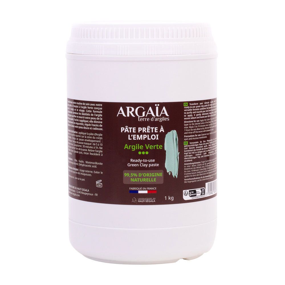 LABORATOIRE DU HAUT SEGALA Pâte prête à l’emploi Argile Verte d’origine naturelle 1000 g Masque(S) Pour Le Visage