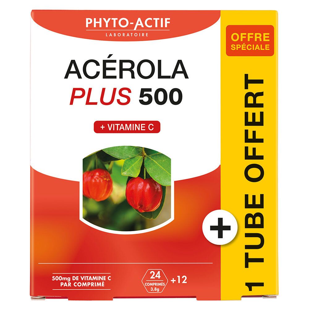 PHYTO-ACTIF Acérola Bio 500 36 pc(s) Comprimé(S) À Croquer