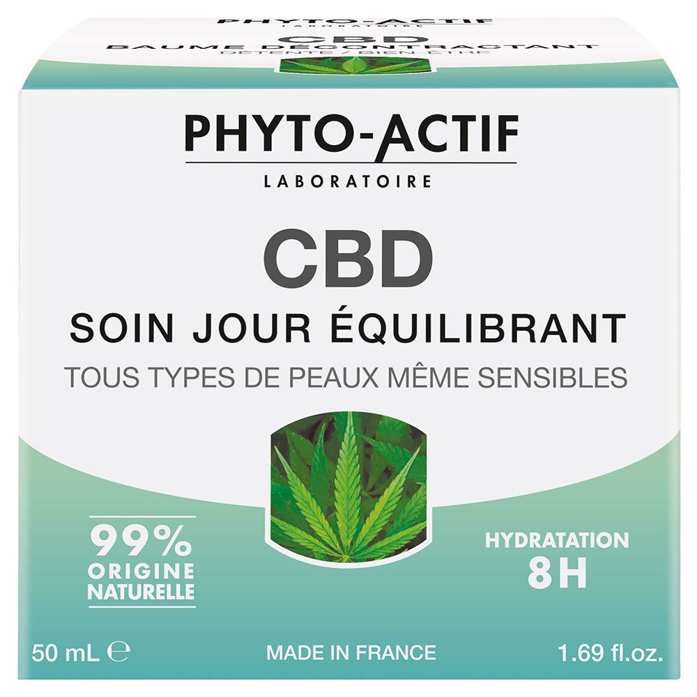 PHYTO-ACTIF CBD Soin Jour Equilibrant 50 ml Crème Pour La Peau