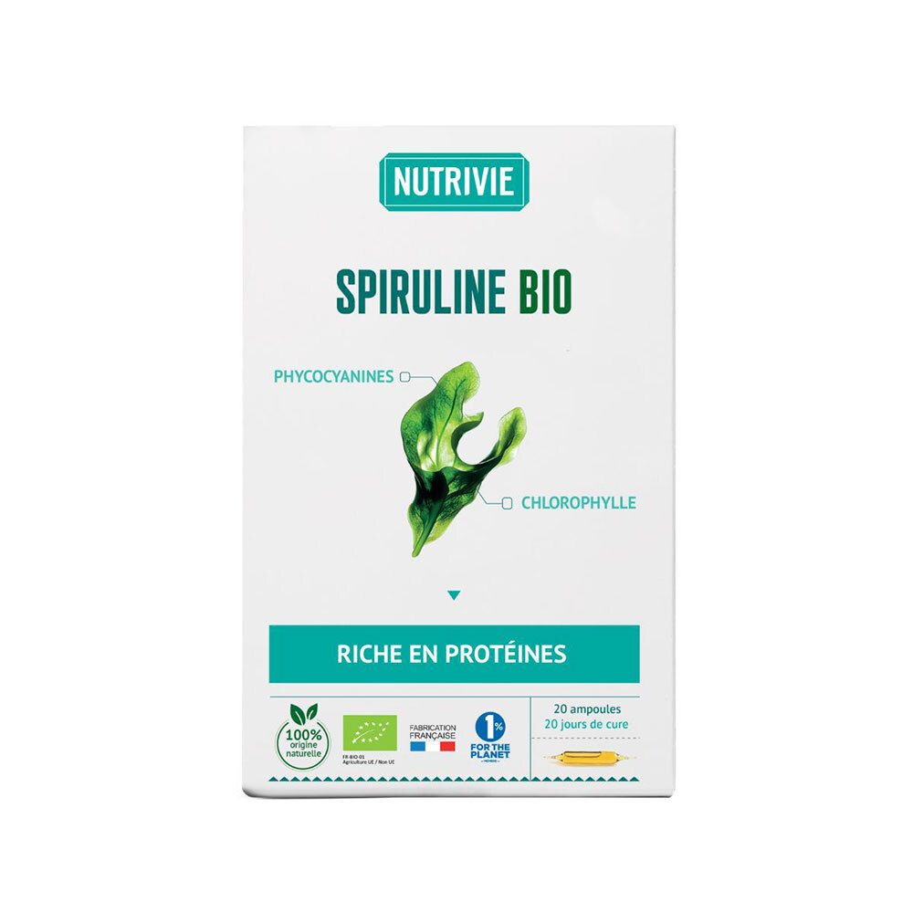Nutrivie Spiruline Bio Ampoule(S) Buvable(S) 300 Ml Enfants