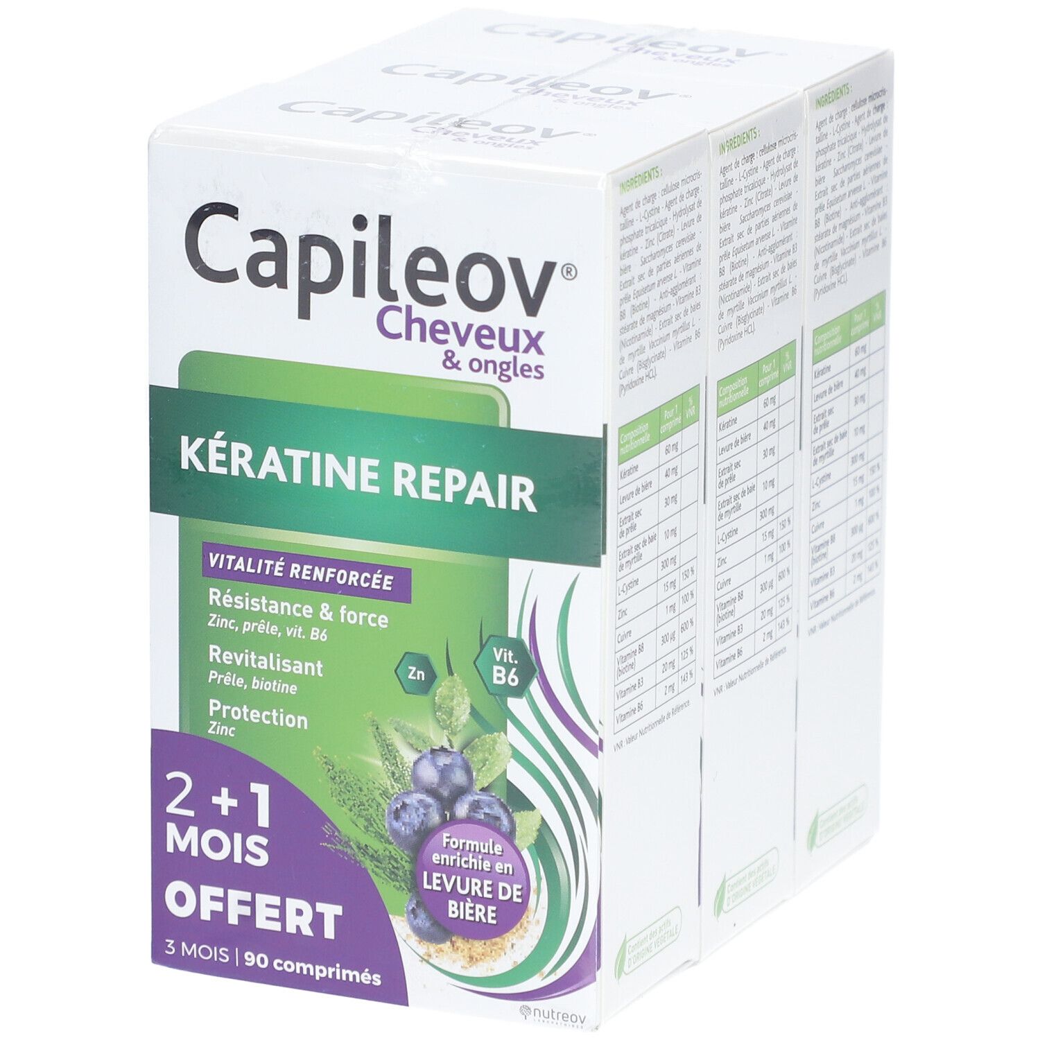 Nutreov Capileov Kératine Repair 3x30 Comprimés - Image 3