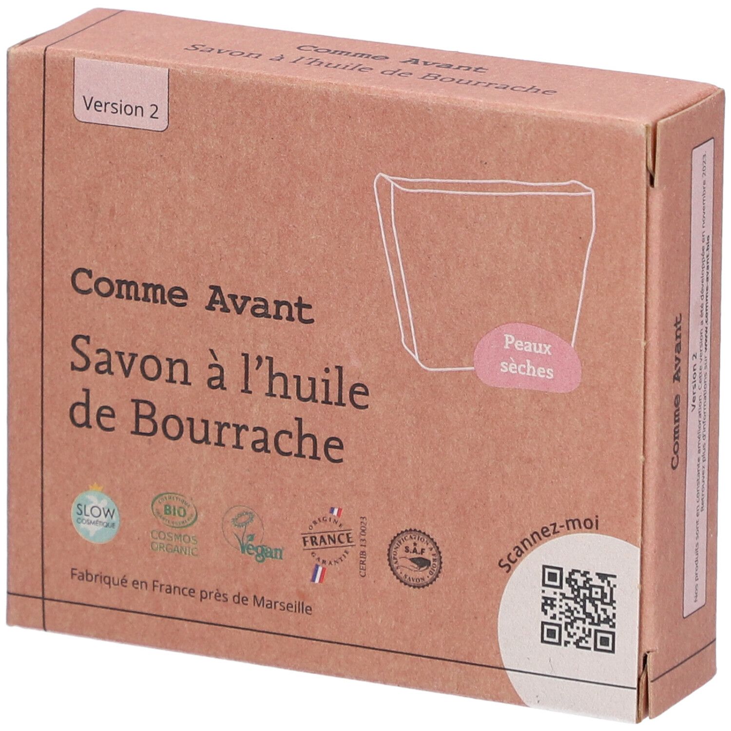 Comme Avant Savon à l'huile de bourrache et argile rouge 100 g